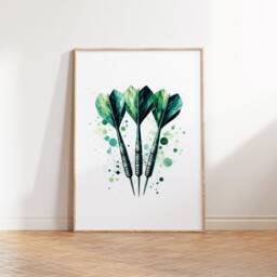 Darts Poster Print Set - 3 Posters - Prints Watercolour Gift Artwork Home Wall Art Picture - thumbnail 2