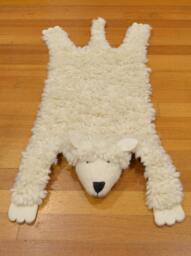 Handmade Wool Sheep Rug - Nursery Decor, Animal Skin - thumbnail 1