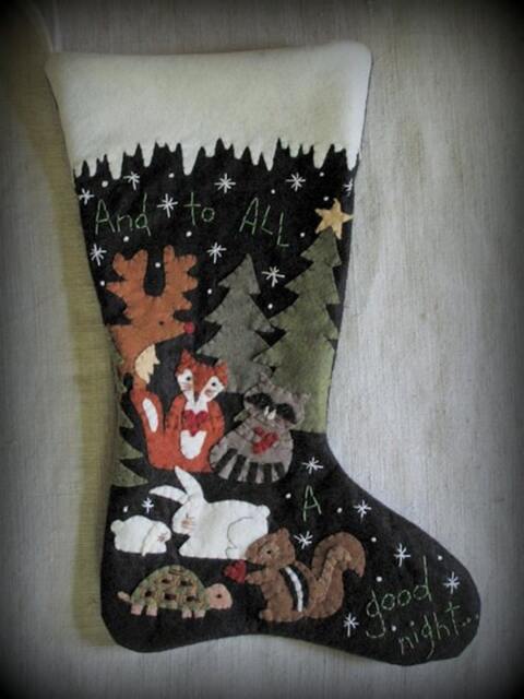 Made To Order Finished Piece Heirloom Christmas Stocking To All A Good Night By Cheswickcompany - image 1
