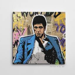 Graffiti Scarface Canvas Art Wall Print Mafia Gangster Abstract Picture Framed Home Decor -E231 - thumbnail 2