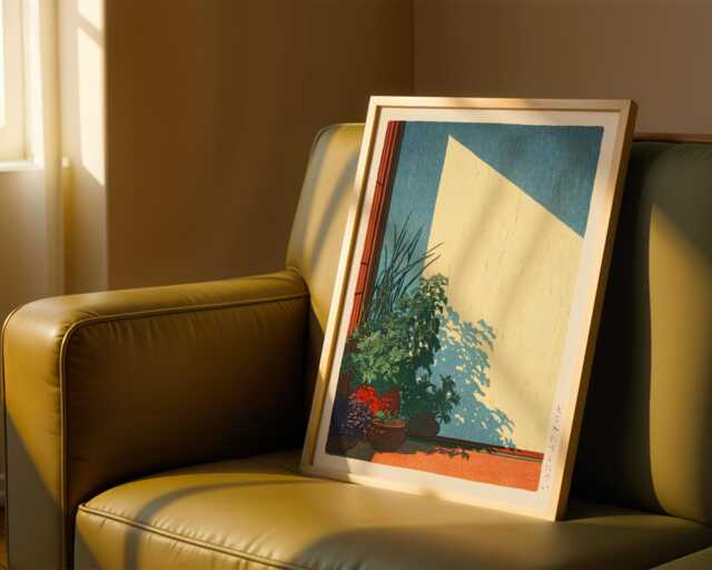 Japanese Botanical Wall Art Print Hasui Kawase Style - Minimalist Nature Poster - image 1