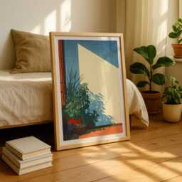 Japanese Botanical Wall Art Print Hasui Kawase Style - Minimalist Nature Poster - thumbnail 3