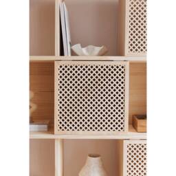 Natural Solid Wood Bookcase, Storage Furniture - Blava - thumbnail 2