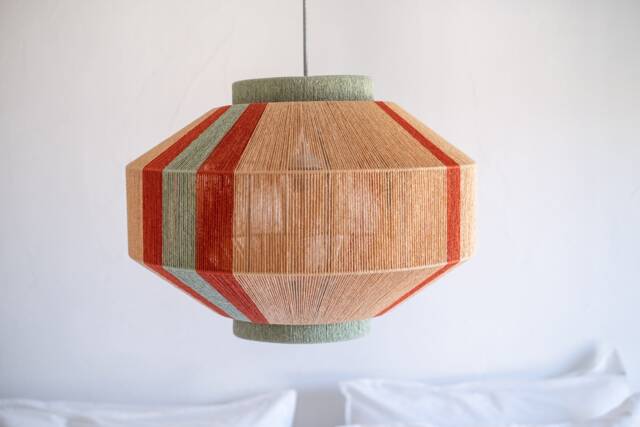 Japanese Paper Pendant Home Lamp - Boho Chandelier Handmade Japandi Art-Deco Lighting - image 1