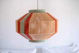 Japanese Paper Pendant Home Lamp - Boho Chandelier Handmade Japandi Art-Deco Lighting - thumbnail 1