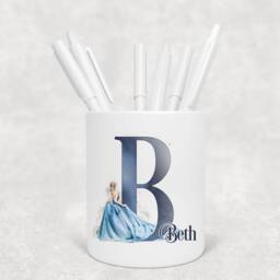 Personalised Princess Alphabet Pencil Pot, Makeup Brush Holder - thumbnail 4