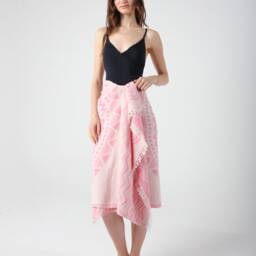 Pink Mandala Jacquard Turkish Beach Towel, Cotton Blanket, Cover Up, Wedding Sarong, Bridesmaid Gift, Travel Towel - thumbnail 3