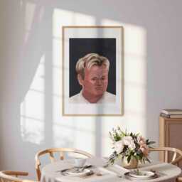 Disappointed Gordon Ramsay Wall Art - Custom Background Colour Funny Chef Meme Print Kitchen Humour Home Decor Poster Tv Cooking Artwork - thumbnail 3