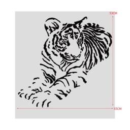 Wall Stencils Large Size Airbrush Stencil Template Tiger Animal For Diy Decor - thumbnail 3