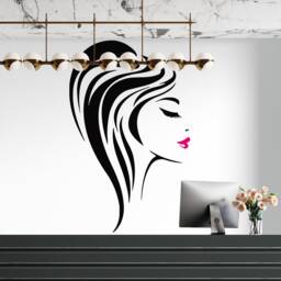 Woman Face Wall Decal Beauty Salon Lashes Decor 2881 - thumbnail 3