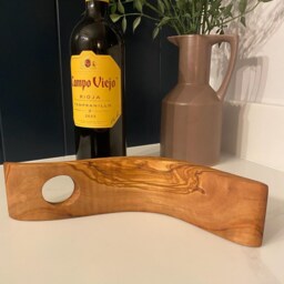 Handcrafted Olive Wood Balancing Wine Rack Rustic Gift - thumbnail 3