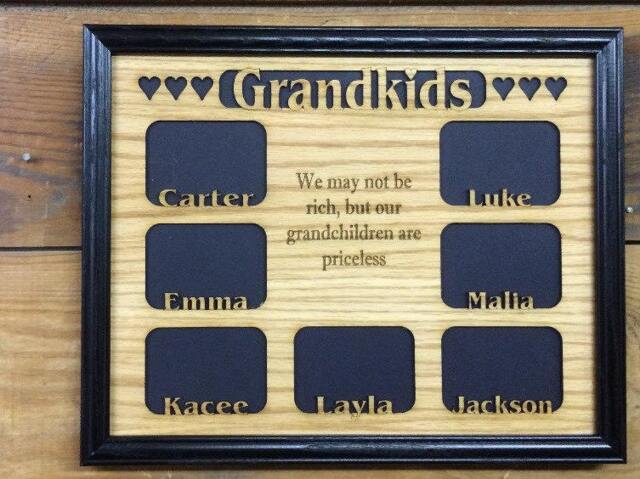 12x16 Grandkids Name Picture Frame, Grandchildren Gift For Grandparents, School Custom Frame - image 1