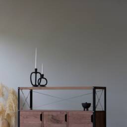 Konk ??? Industrial Three Cupboard Tv Stand [Walnut] Bespoke Sizes Available Walnut & Steel Console With Storage, Media Unit Sideboard - thumbnail 2
