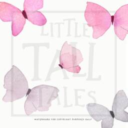 Fabric Wall Decal, Ombre Butterfly Decal, Watercolour Room Decor, Animal Stickers - thumbnail 3