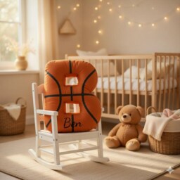 Personalized Basketball Letter Pillows, Initial Pillow With Name, Gift, Lover Player Fans Sports Gifts - thumbnail 2
