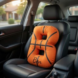 Personalized Basketball Letter Pillows, Initial Pillow With Name, Gift, Lover Player Fans Sports Gifts - thumbnail 3