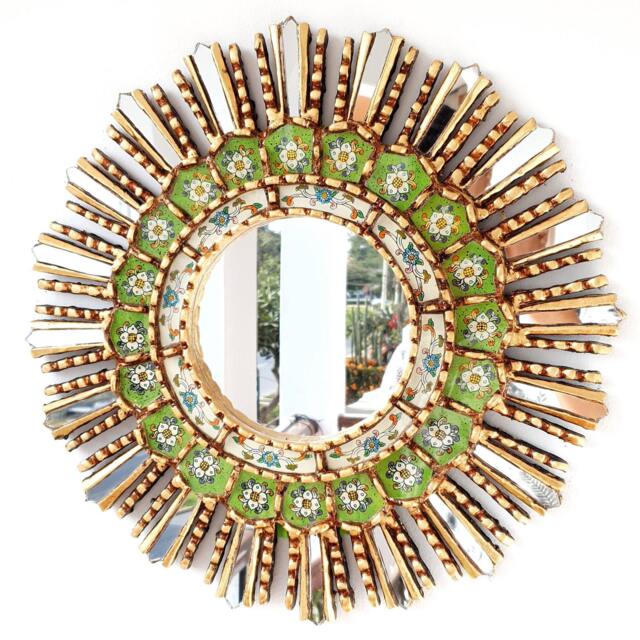"Peruvian Mirrors - ""Lime Green Lemon 45cm" - image 1