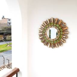 "Peruvian Mirrors - ""Lime Green Lemon 45cm" - thumbnail 2