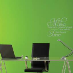 Mothers Hold Their Children's Hands For Awhile, Hearts Forever Vinyl Wall Decal E00066 - thumbnail 2