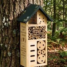 Personalised 6Th Anniversary Bug Hotel Gift, Wooden Insect House For Husband Wife Couple, Garden Still Bugging Each Other - thumbnail 1