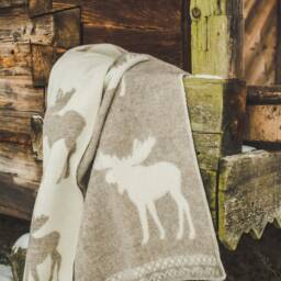 Multiple Colors Wool Blanket Natural New Zealand 130x200cm, Double-Sided, Reversible Blanket, Throw Plaid Warm, Moose Gift - thumbnail 2
