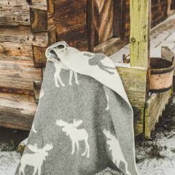 Multiple Colors Wool Blanket Natural New Zealand 130x200cm, Double-Sided, Reversible Blanket, Throw Plaid Warm, Moose Gift - thumbnail 3
