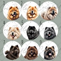 Personalised Chow Bauble, Digital Illustration Dog Name Real Glitter Christmas Pet Gift Ideas Lover Owner 2025 - thumbnail 2