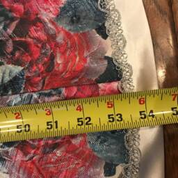 Handmade 54 Inch Floral Satin Christmas Tree Skirt-Made in Usa - thumbnail 4