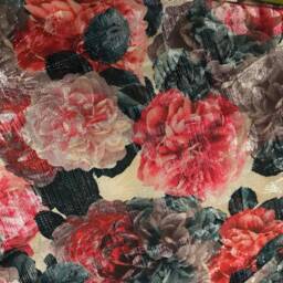 Handmade 54 Inch Floral Satin Christmas Tree Skirt-Made in Usa - thumbnail 3