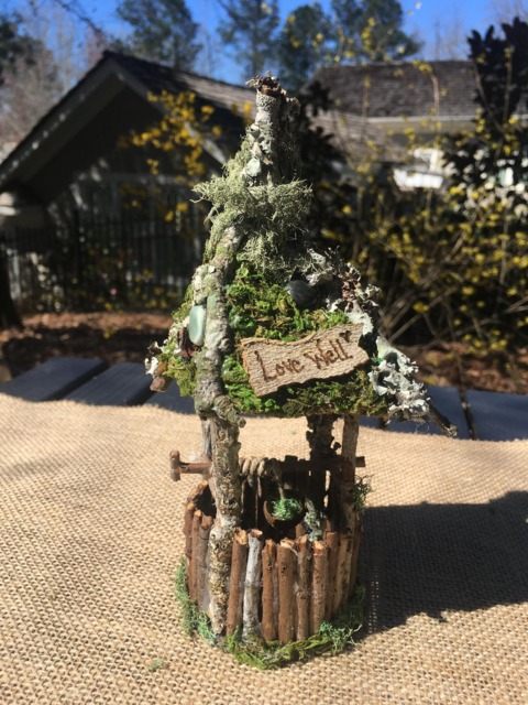 Handmade Miniature Wishing Well, Fairy Garden Decoration, Personalized Gift - image 1