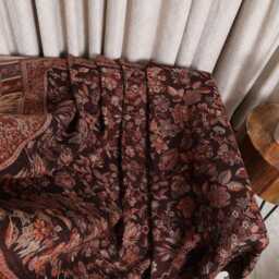 Luxury Boiled Pure Merino Wool Reversible Sofa Or Bed Throws For Ultimate Comfort & Style - Classic Indian Paisley in Deep Maroon - thumbnail 2
