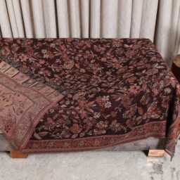 Luxury Boiled Pure Merino Wool Reversible Sofa Or Bed Throws For Ultimate Comfort & Style - Classic Indian Paisley in Deep Maroon - thumbnail 3