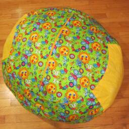 Springtime - Green Bug/Sun Bean Bag Cover Under 75 Butterflies, Bees, Caterpillars, Rainbows, Sunshine, Green, Yellow, Blue, Etsy Kids - thumbnail 4