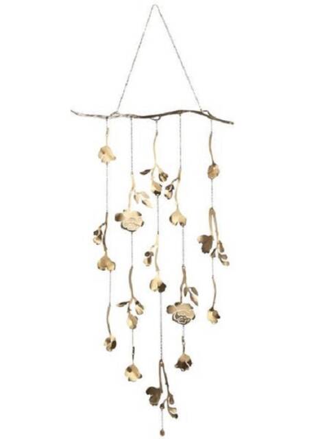 Brass Flower Wall Hanging - Sweet Pea & Peony, Made in Nyc - image 1