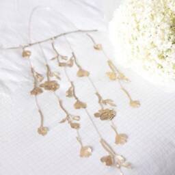 Brass Flower Wall Hanging - Sweet Pea & Peony, Made in Nyc - thumbnail 3