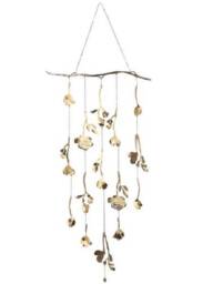 Brass Flower Wall Hanging - Sweet Pea & Peony, Made in Nyc