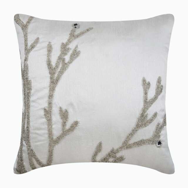 "Decorative White Euro Size Pillow Cover 24""x24""/26""x26" - image 1