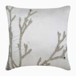 "Decorative White Euro Size Pillow Cover 24""x24""/26""x26" - thumbnail 1
