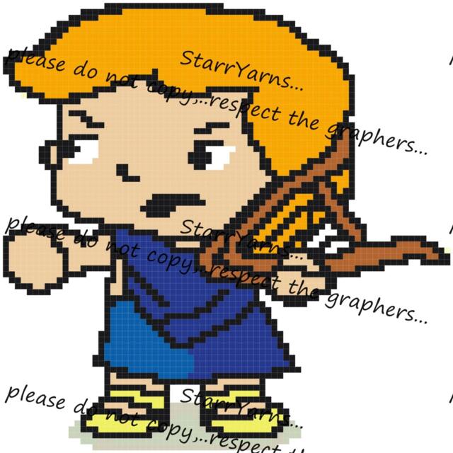 Baby Apollo Crochet Graph Pattern For Pillow Or C2C