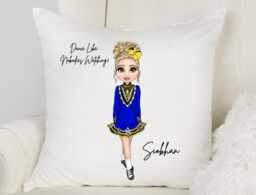 Personalized Irish Dancer Cushion Customized Character, Bedroom Decor, Gift For Her, Damcing Gifts