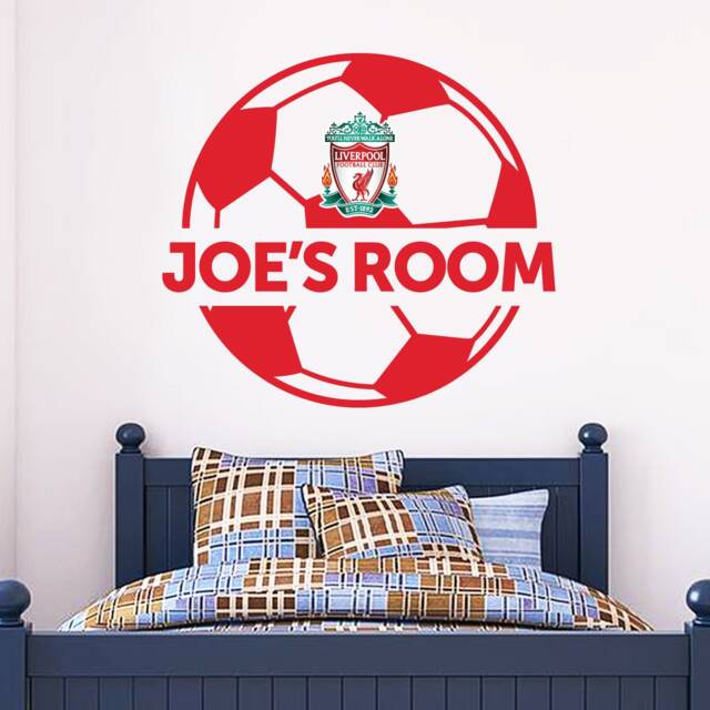 Liverpool Football Club - Personalised Name & Ball Wall Sticker