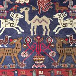 4??6 Pictorial Afghan Rug, Animal Print Oriental Carpet, Rug For Kids Room - thumbnail 3