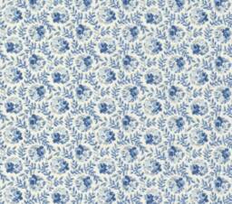 Floral Crib Sheet & Changing Pad Cover Blue English Cottage Bedding - thumbnail 1