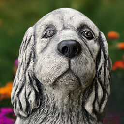 Amazing Spaniel Statue Concrete Cocker Figurine Cement Dog Sculpture Memorial Animal Decoration Lover Gift Yard Art Ornament - thumbnail 3