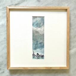 Marine Watercolor Painting Seascape Sky - thumbnail 3