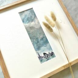 Marine Watercolor Painting Seascape Sky - thumbnail 1