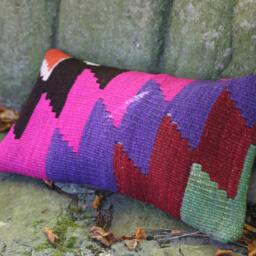 60X30cm-24 X12 Inc Turkish Kilim Pillow, , Unique, . The Reverse Is Cotton With A Hidden Zipper - thumbnail 2