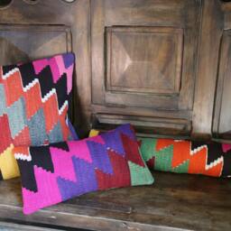60X30cm-24 X12 Inc Turkish Kilim Pillow, , Unique, . The Reverse Is Cotton With A Hidden Zipper - thumbnail 3