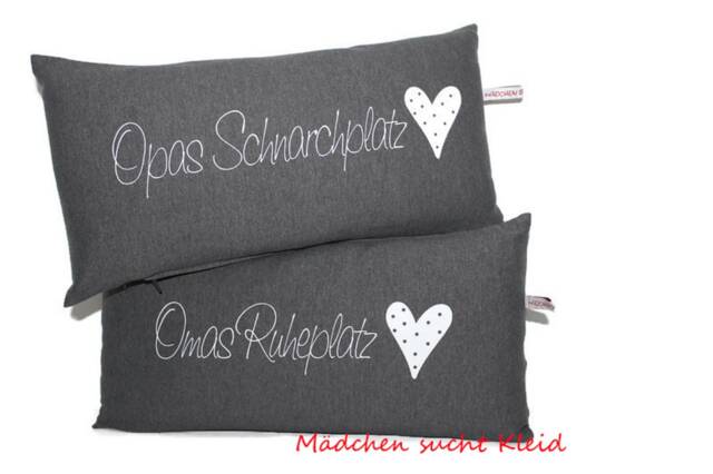 Grandma's Resting Place & Grandpa's Snoring Pillow Set - Gift For Grandparents 20 X 40 cm - image 1
