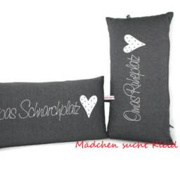 Grandma's Resting Place & Grandpa's Snoring Pillow Set - Gift For Grandparents 20 X 40 cm - thumbnail 2